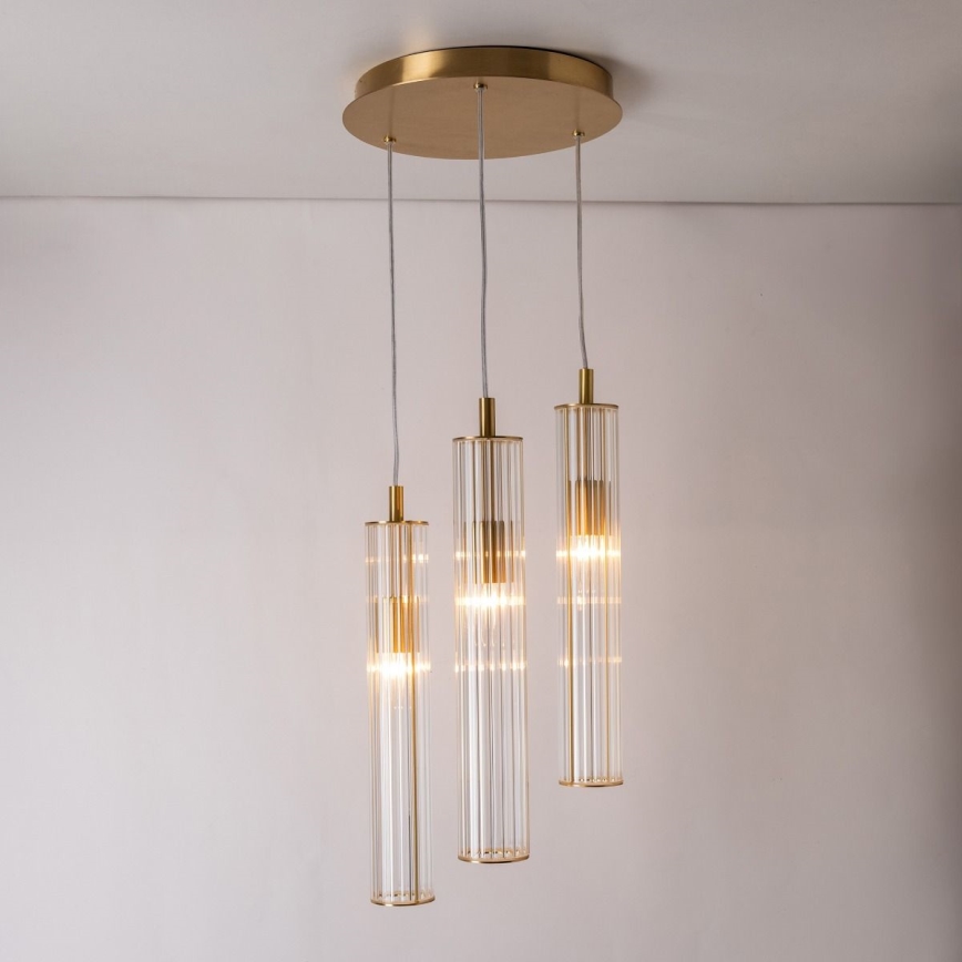 Zuma Line - Pendel på kabel 3xE14/7W/230V guld