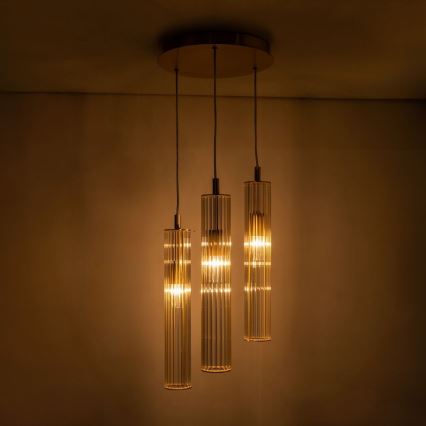 Zuma Line - Pendel på kabel 3xE14/7W/230V guld