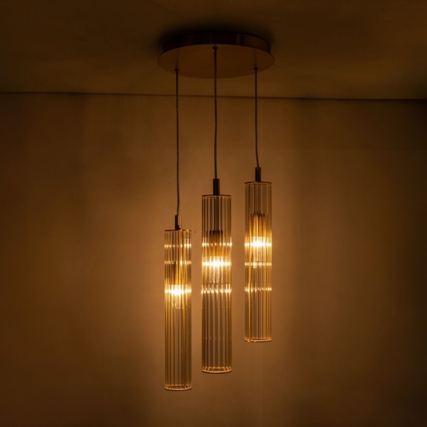 Zuma Line - Pendel på kabel 3xE14/7W/230V guld