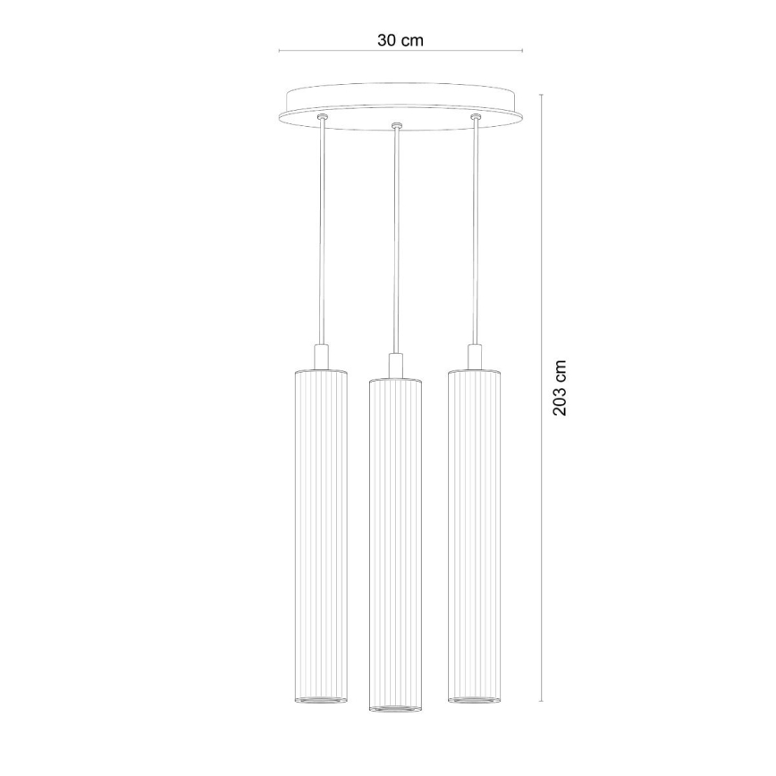 Zuma Line - Pendel på kabel 3xE14/7W/230V guld