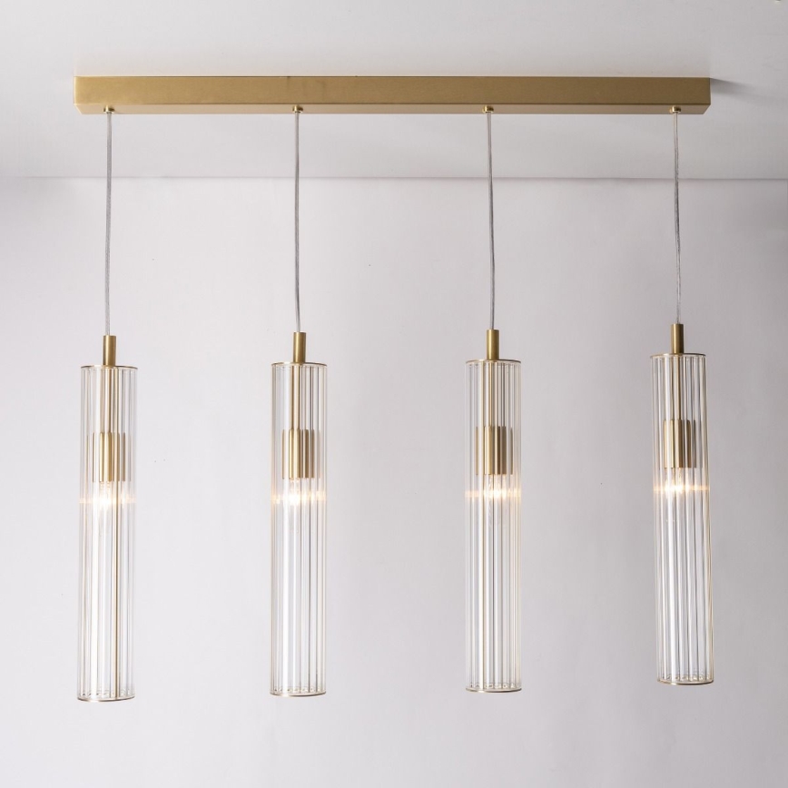 Zuma Line - Pendel med kabelophæng 4xE14/7W/230V guld