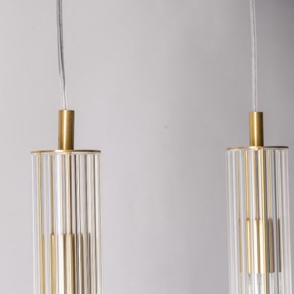Zuma Line - Pendel med kabelophæng 4xE14/7W/230V guld