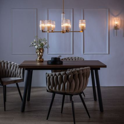 Zuma Line - Lysekrone på stang 7xE14/7W/230V i guld