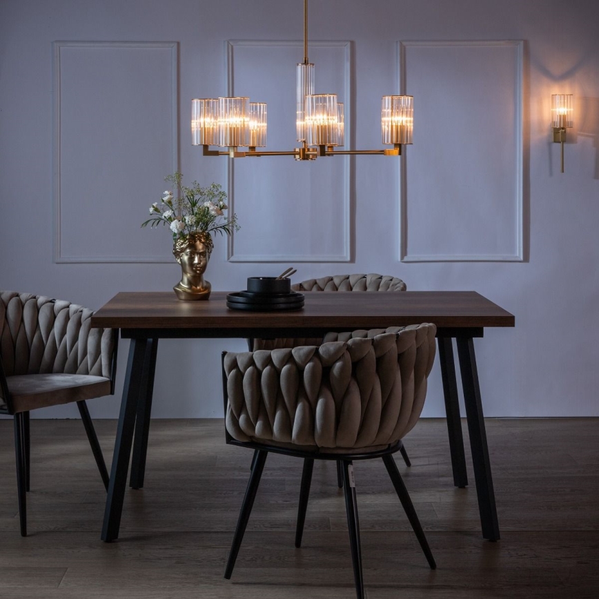 Zuma Line - Lysekrone på stang 7xE14/7W/230V i guld