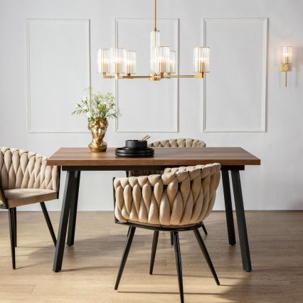 Zuma Line - Lysekrone på stang 7xE14/7W/230V i guld