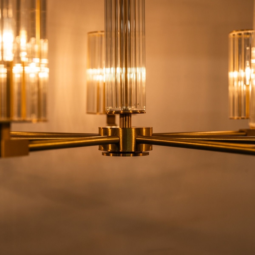 Zuma Line - Lysekrone på stang 7xE14/7W/230V i guld