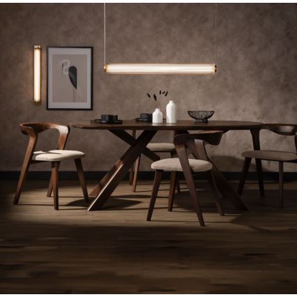 Zuma Line - Dæmpbar LED-lysekrone med wireophæng LED/39W/230V 2700-6500K guld + fjernbetjening