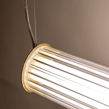 Zuma Line - Dæmpbar LED-lysekrone med wireophæng LED/39W/230V 2700-6500K guld + fjernbetjening