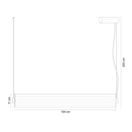 Zuma Line - Dæmpbar LED-lysekrone med wireophæng LED/39W/230V 2700-6500K guld + fjernbetjening