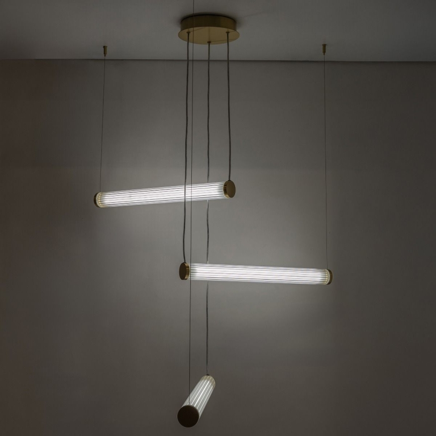 Zuma Line - LED-dæmpbar pendel på kabel LED/64W/230V 2700-6500K guld + fjernbetjening
