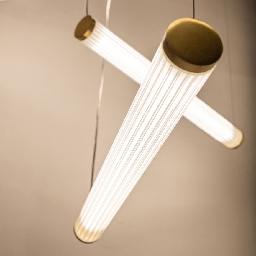 Zuma Line - LED-dæmpbar pendel på kabel LED/64W/230V 2700-6500K guld + fjernbetjening