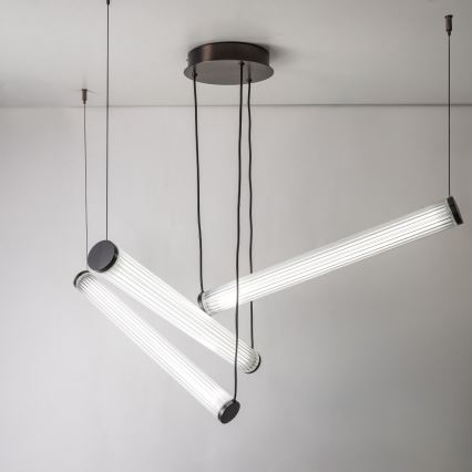 Zuma Line - Dæmpbar LED-pendel med wireophæng LED/64W/230V 2700–6500K sort + fjernbetjening