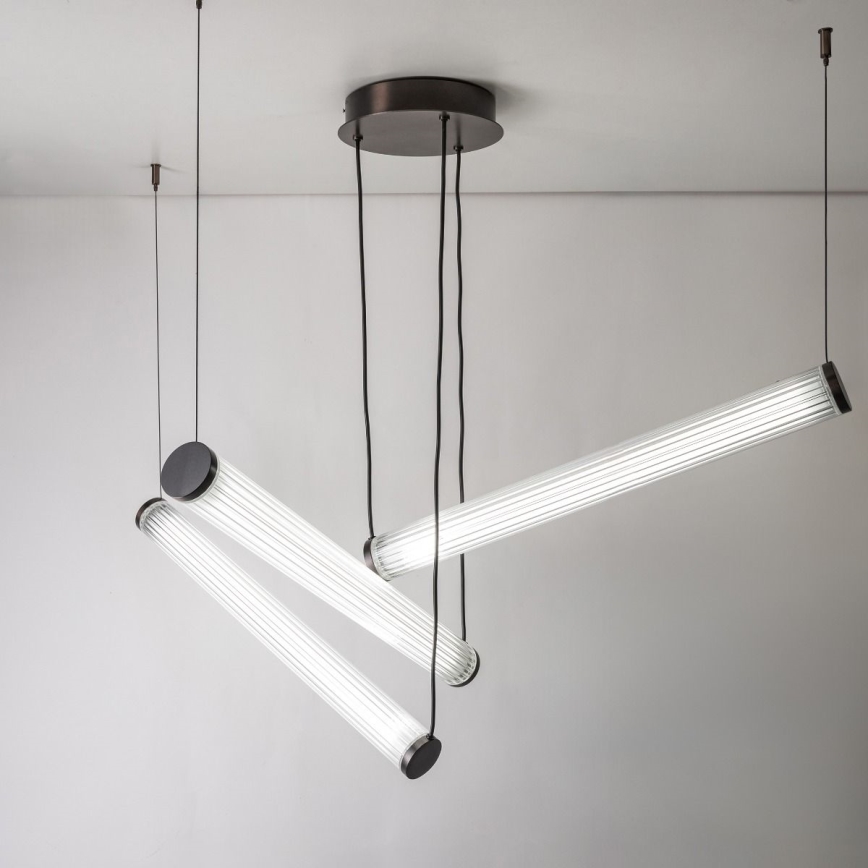 Zuma Line - Dæmpbar LED-pendel med wireophæng LED/64W/230V 2700–6500K sort + fjernbetjening