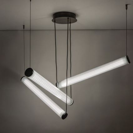 Zuma Line - Dæmpbar LED-pendel med wireophæng LED/64W/230V 2700–6500K sort + fjernbetjening
