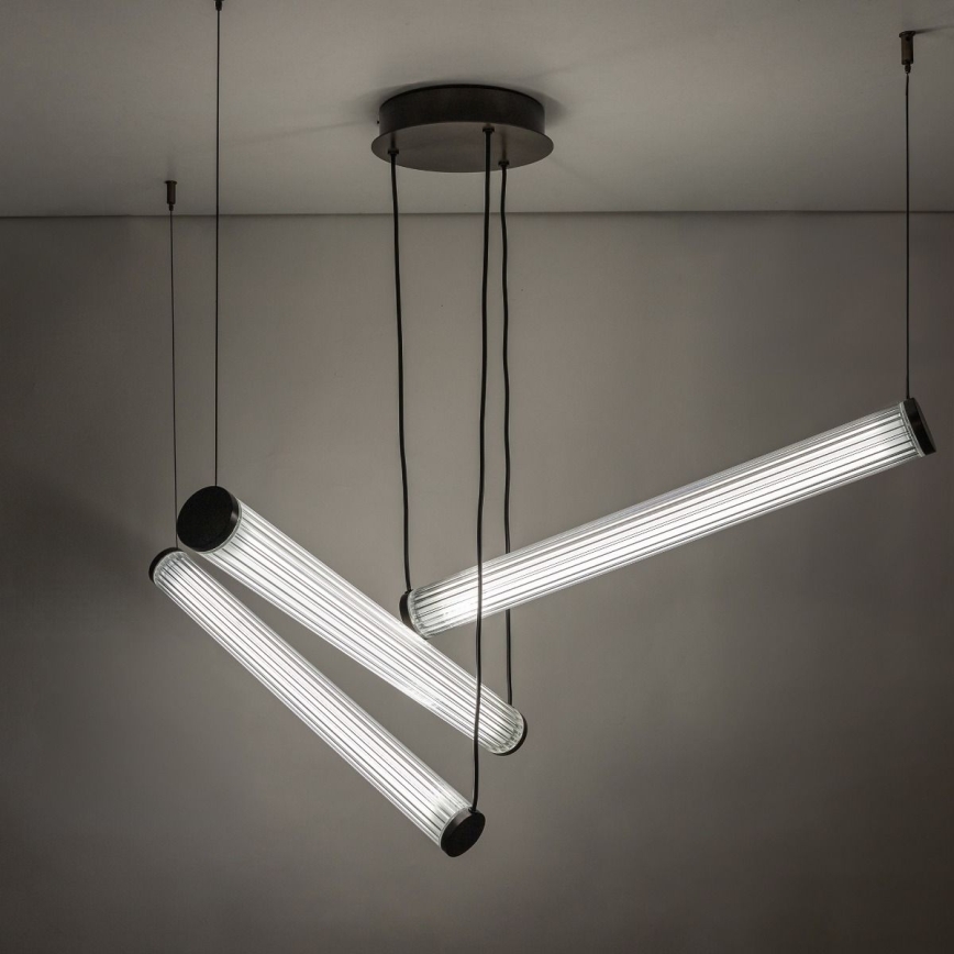 Zuma Line - Dæmpbar LED-pendel med wireophæng LED/64W/230V 2700–6500K sort + fjernbetjening