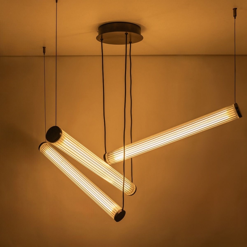 Zuma Line - Dæmpbar LED-pendel med wireophæng LED/64W/230V 2700–6500K sort + fjernbetjening