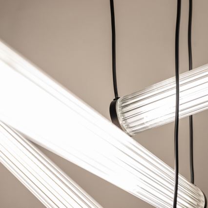 Zuma Line - Dæmpbar LED-pendel med wireophæng LED/64W/230V 2700–6500K sort + fjernbetjening