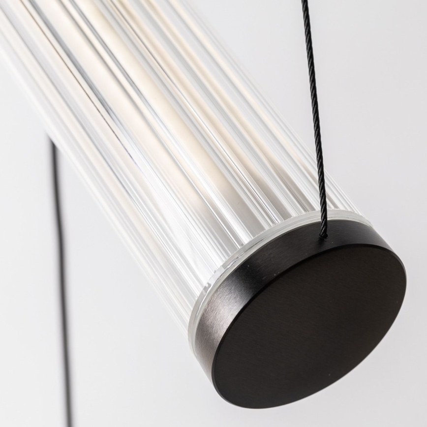 Zuma Line - Dæmpbar LED-pendel med wireophæng LED/64W/230V 2700–6500K sort + fjernbetjening