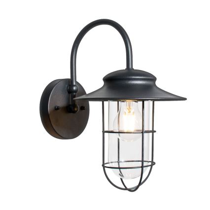 Zuma Line - Udendørs væglampe 1xE27/60W/230V IP44 sort