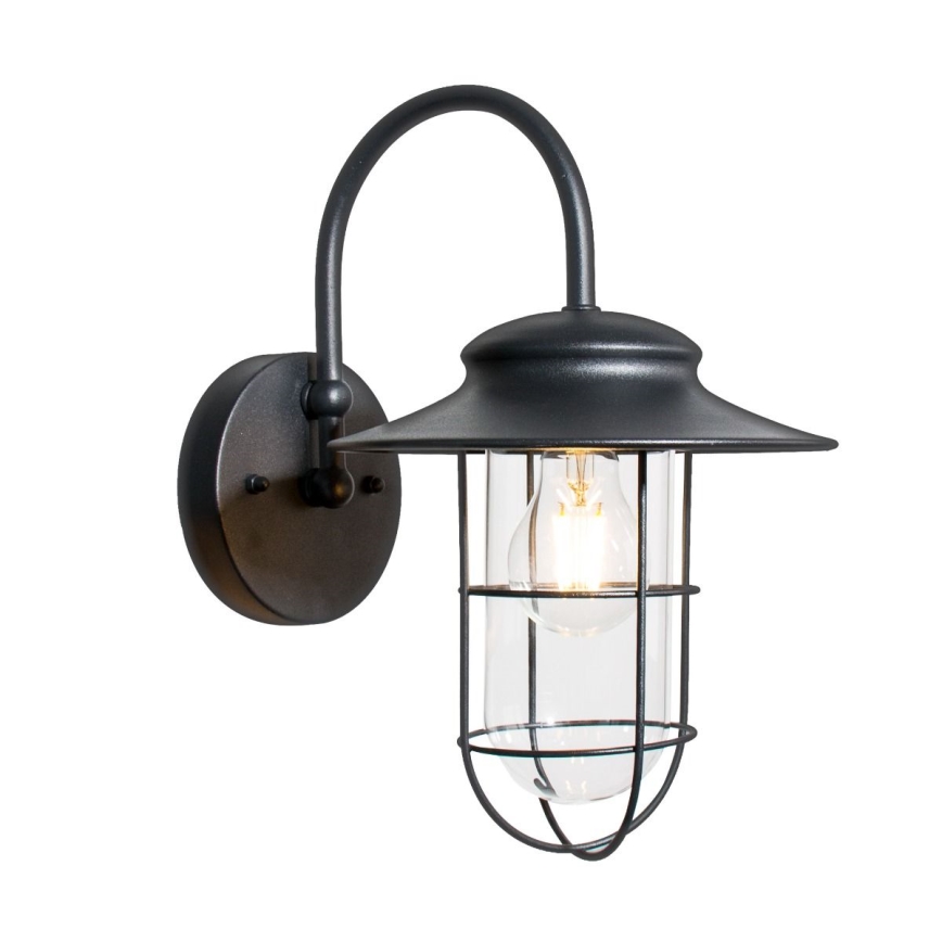 Zuma Line - Udendørs væglampe 1xE27/60W/230V IP44 sort