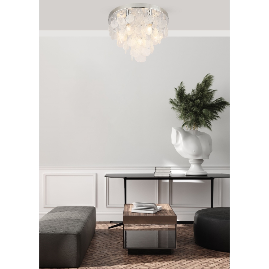 Zuma Line - Loftlampe 8xE14/40W/230V skinnende krom