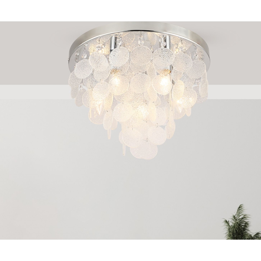Zuma Line - Loftlampe 8xE14/40W/230V skinnende krom