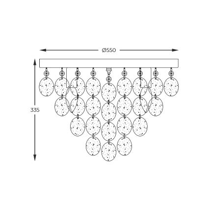 Zuma Line - Loftlampe 8xE14/40W/230V skinnende krom