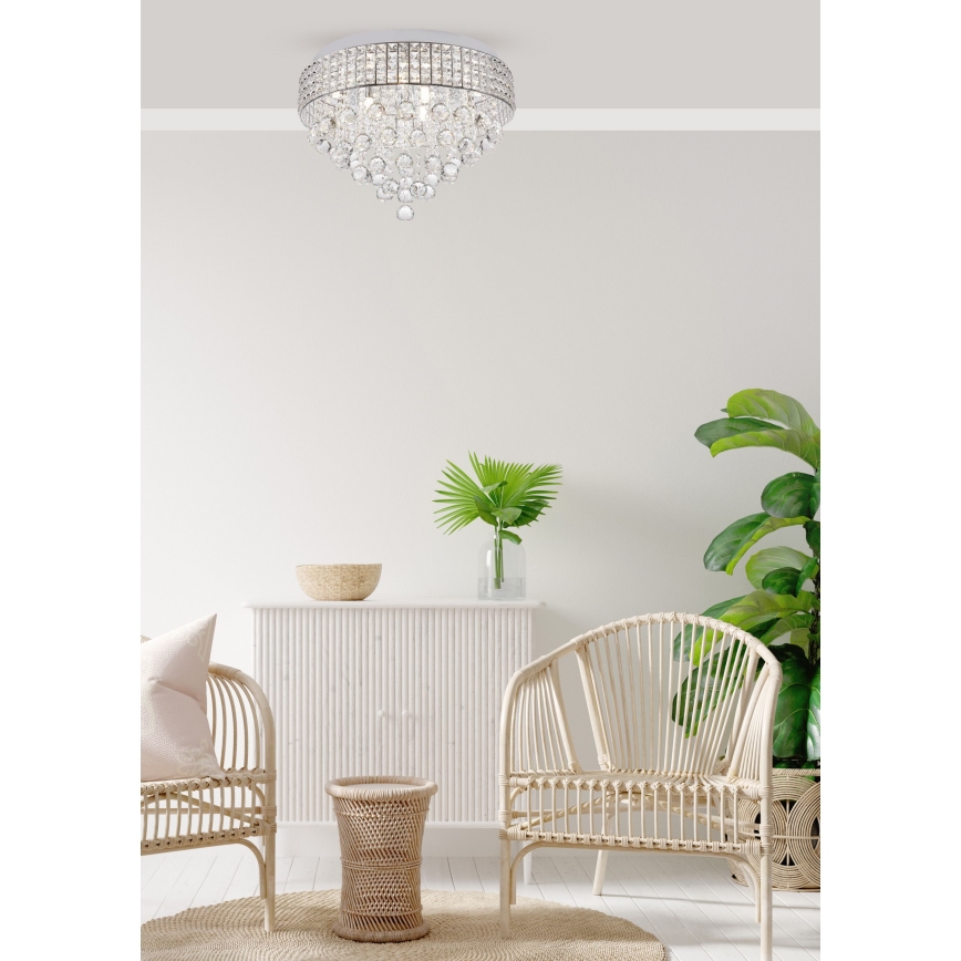 Zuma Line - Loftlampe 9xG9/25W/230V diameter 50 cm skinnende krom