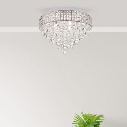 Zuma Line - Loftlampe 9xG9/25W/230V diameter 50 cm skinnende krom