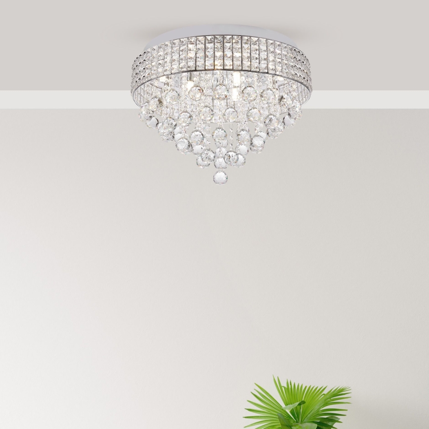 Zuma Line - Loftlampe 9xG9/25W/230V diameter 50 cm skinnende krom