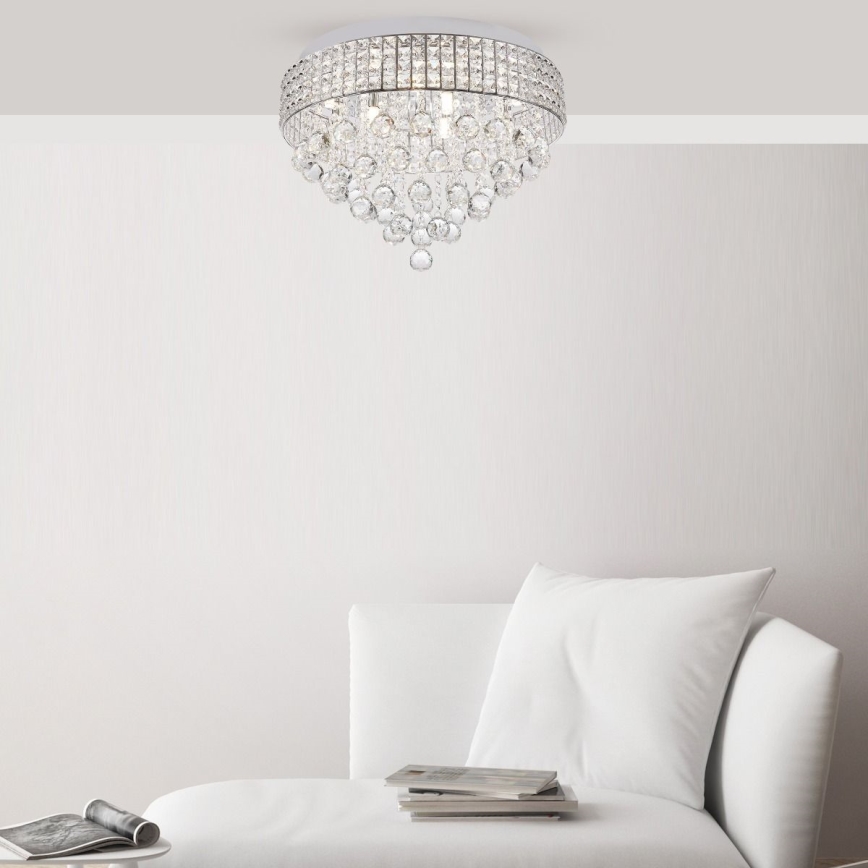 Zuma Line - Loftlampe 6xG9/25W/230V diameter 40 cm skinnende krom