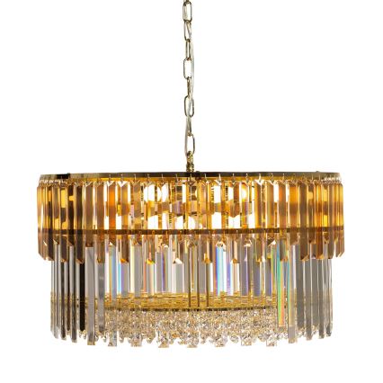 Zuma Line - Pendel med kædeophæng 16xE14/40W/230V diameter 60 cm guldfarvet