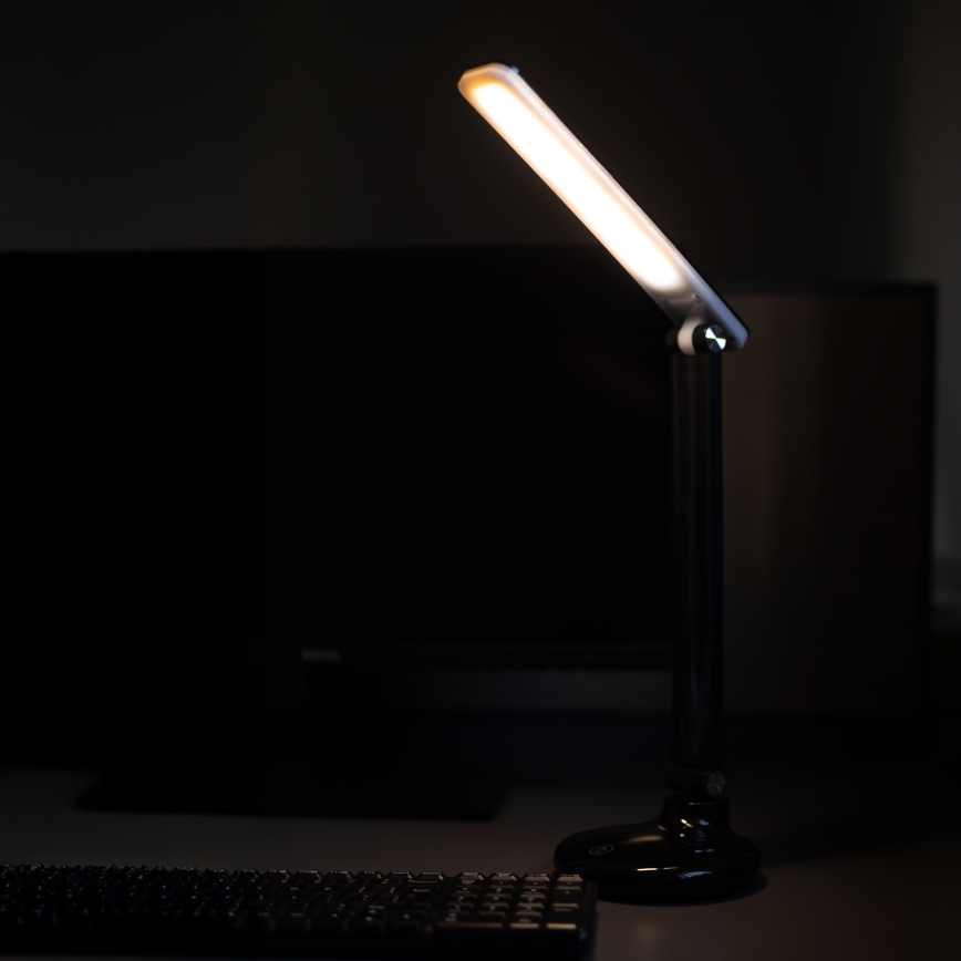 Zuma Line - Genopladelig LED bordlampe LED/6W/1200 mAh 3000/4500/6000K CRI 90 sort