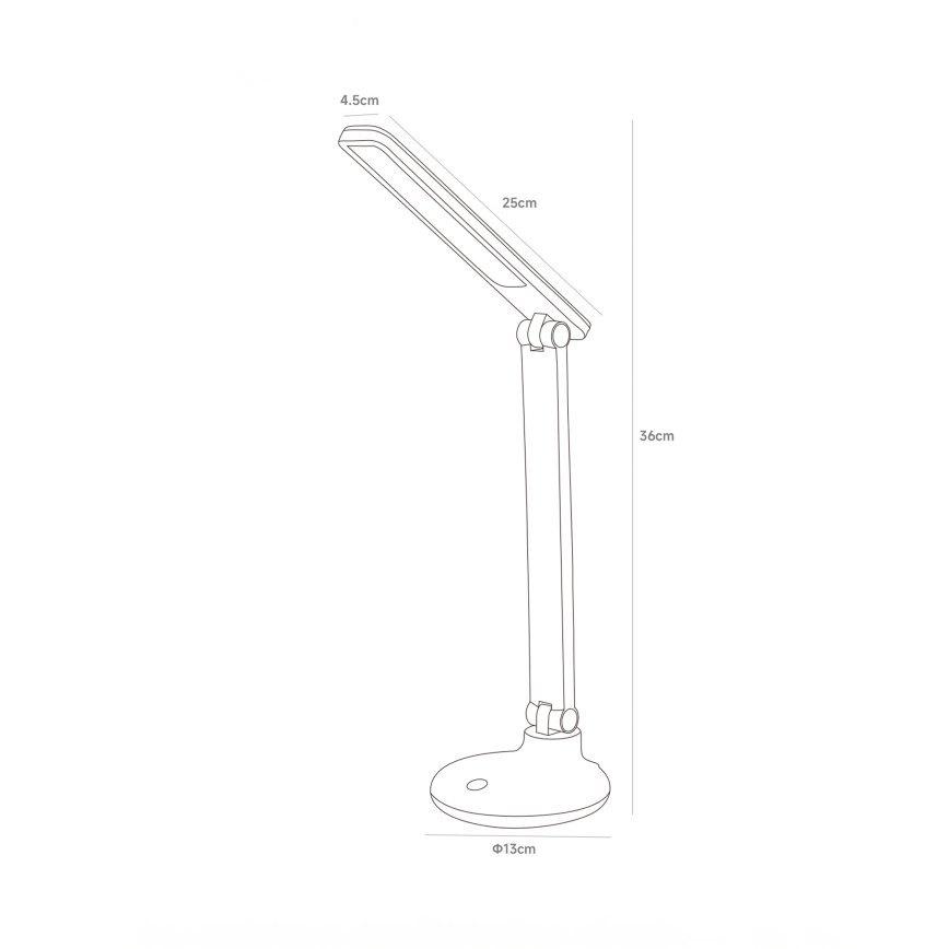 Zuma Line - Genopladelig LED bordlampe LED/6W/1200 mAh 3000/4500/6000K CRI 90 hvid