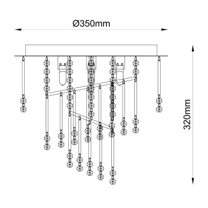 Zuma Line - Loftlampe 4xG9/25W/230V Ø 35 cm, blank krom / klart glas