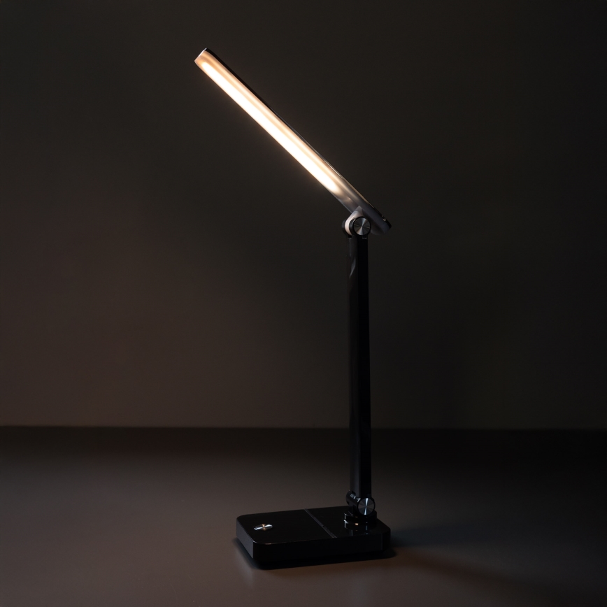 Zuma Line - Genopladelig LED bordlampe LED/8W/1200 mAh 3000/4500/6000K CRI 90 sort