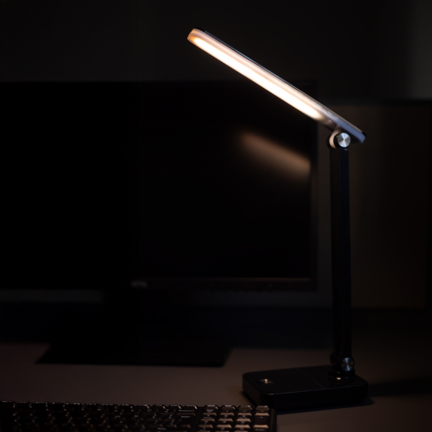 Zuma Line - Genopladelig LED bordlampe LED/8W/1200 mAh 3000/4500/6000K CRI 90 sort