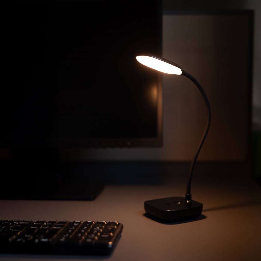 Zuma Line - LED Genopladelig bordlampe LED/7W/1200 mAh 3000/4500/6000K sort