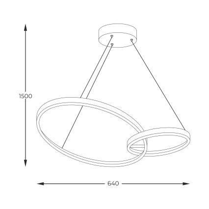 Zuma Line - LED pendel LED/36W/230V 3000/4000/6000K guldfarvet