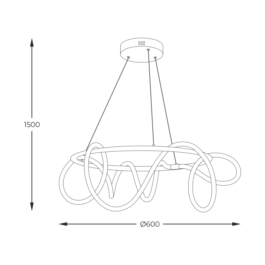 Zuma Line - LED pendel LED/58W/230V 3000/4000/6000K guldfarvet