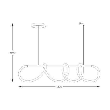 Zuma Line - LED pendel LED/45W/230V 3000/4000/6000K guldfarvet