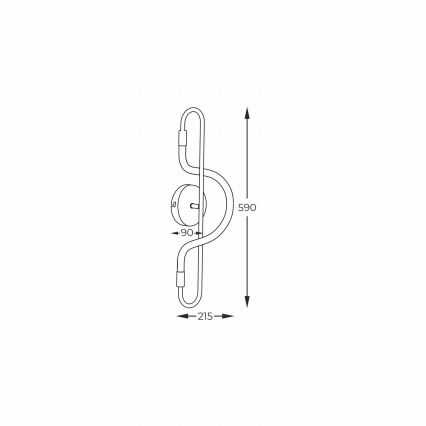 Zuma Line - LED væglampe BALBO LED/10W/230V 3000/4000/6000K sort