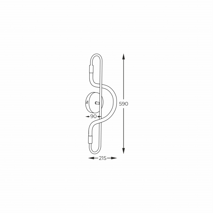 Zuma Line - LED væglampe BALBO LED/10W/230V 3000/4000/6000K sort