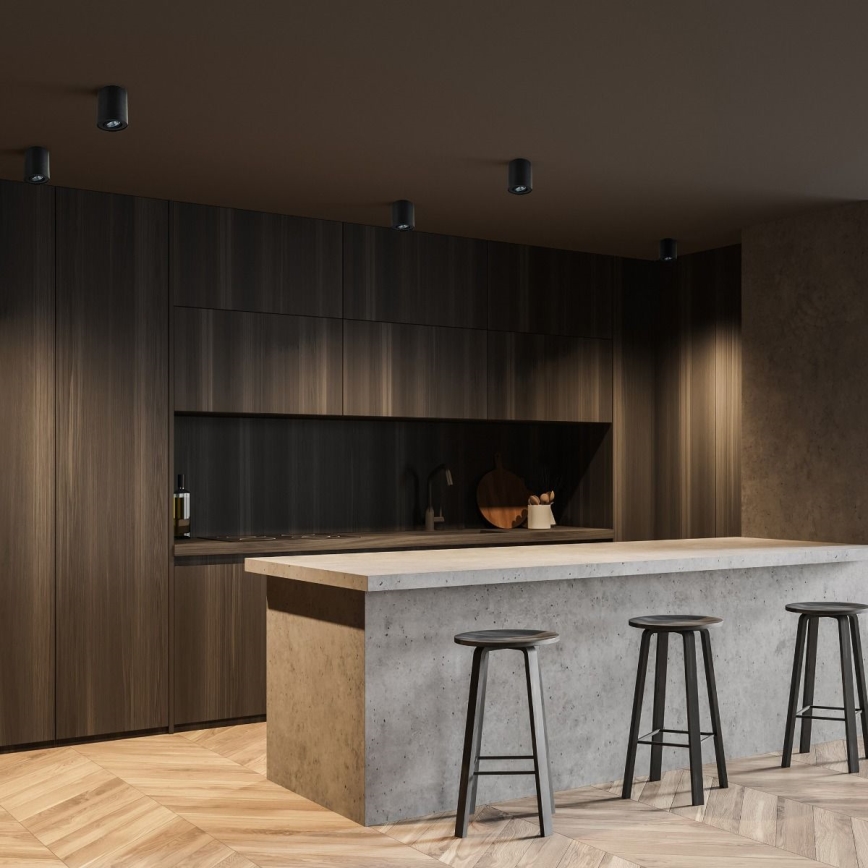 Zuma Line - Dæmpbar LED RGBW-spot 1xGU10/6W/230V sort + fjernbetjening