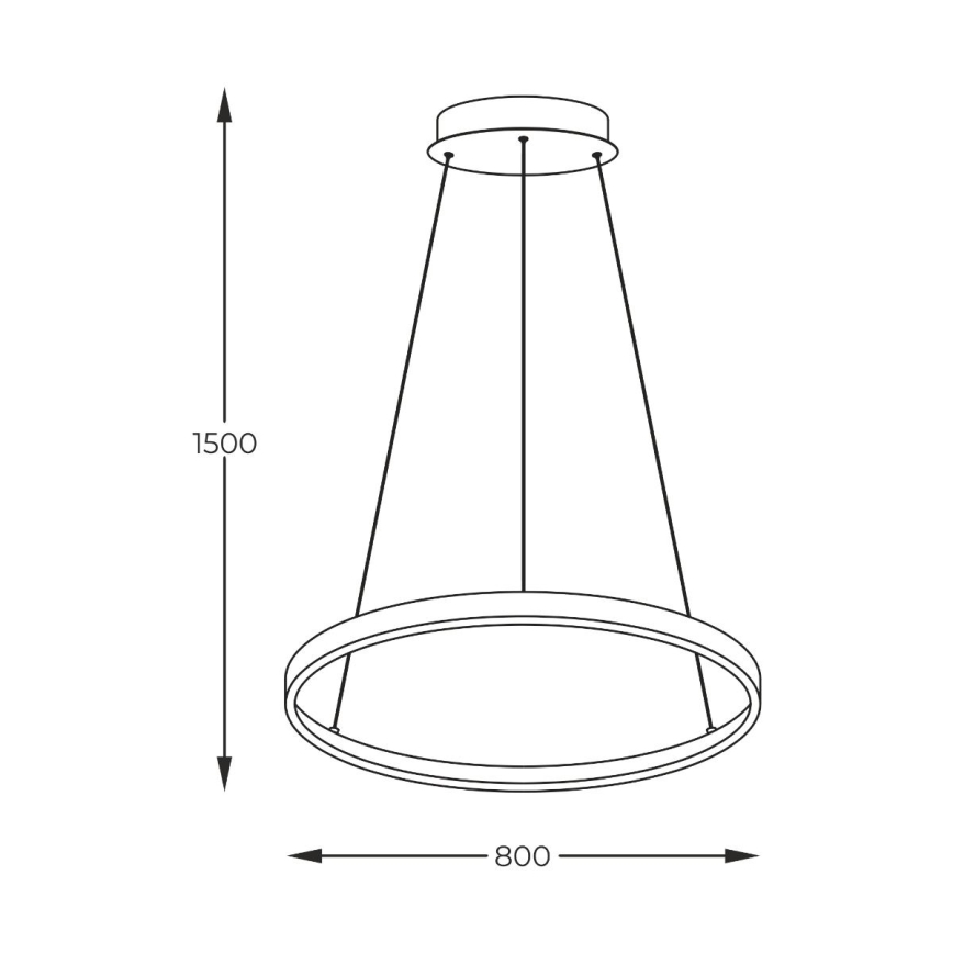 Zuma Line - LED pendel LED/36W/230V 3000/4000/6000K diameter 80 cm sort
