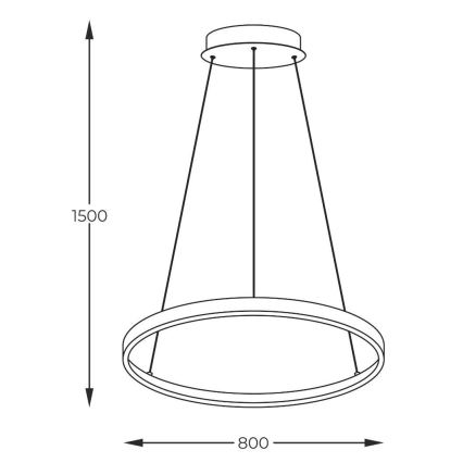 Zuma Line - LED pendel LED/36W/230V 3000/4000/6000K diameter 80 cm guldfarvet