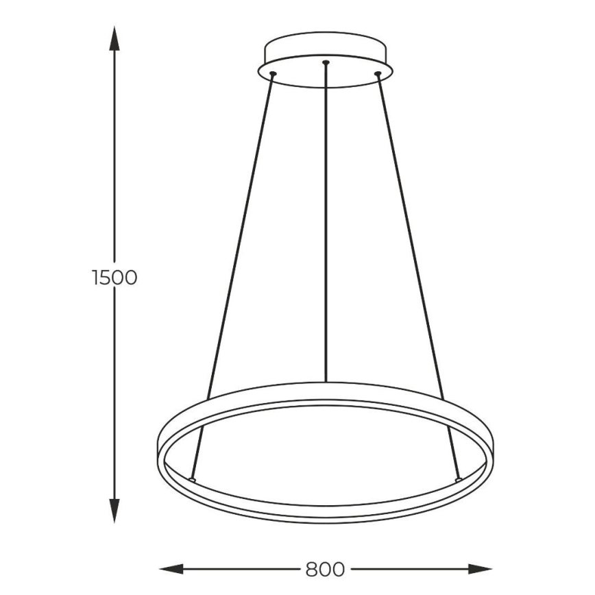 Zuma Line - LED pendel LED/36W/230V 3000/4000/6000K diameter 80 cm guldfarvet