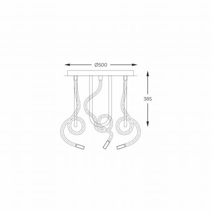 Zuma Line - LED loftlampe LED/45W/230V 3000/4000/6000K sort