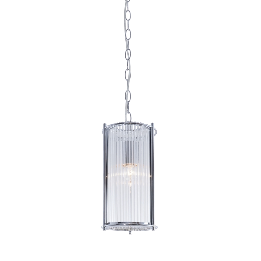 Zuma Line - Pendel med kædeophæng 1xE27/40W/230V skinnende krom