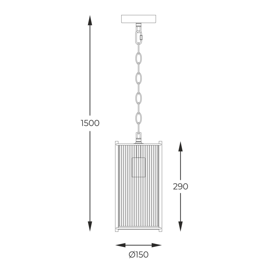 Zuma Line - Pendel med kædeophæng 1xE27/40W/230V skinnende krom